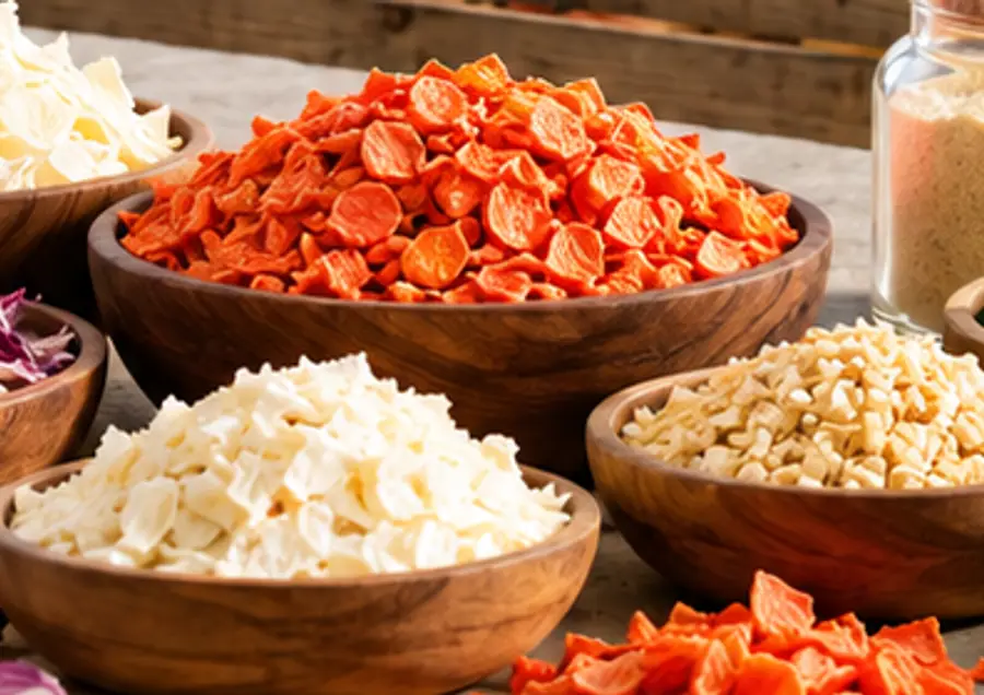 Dehydrated Carrot — Chopped & Powder export from India